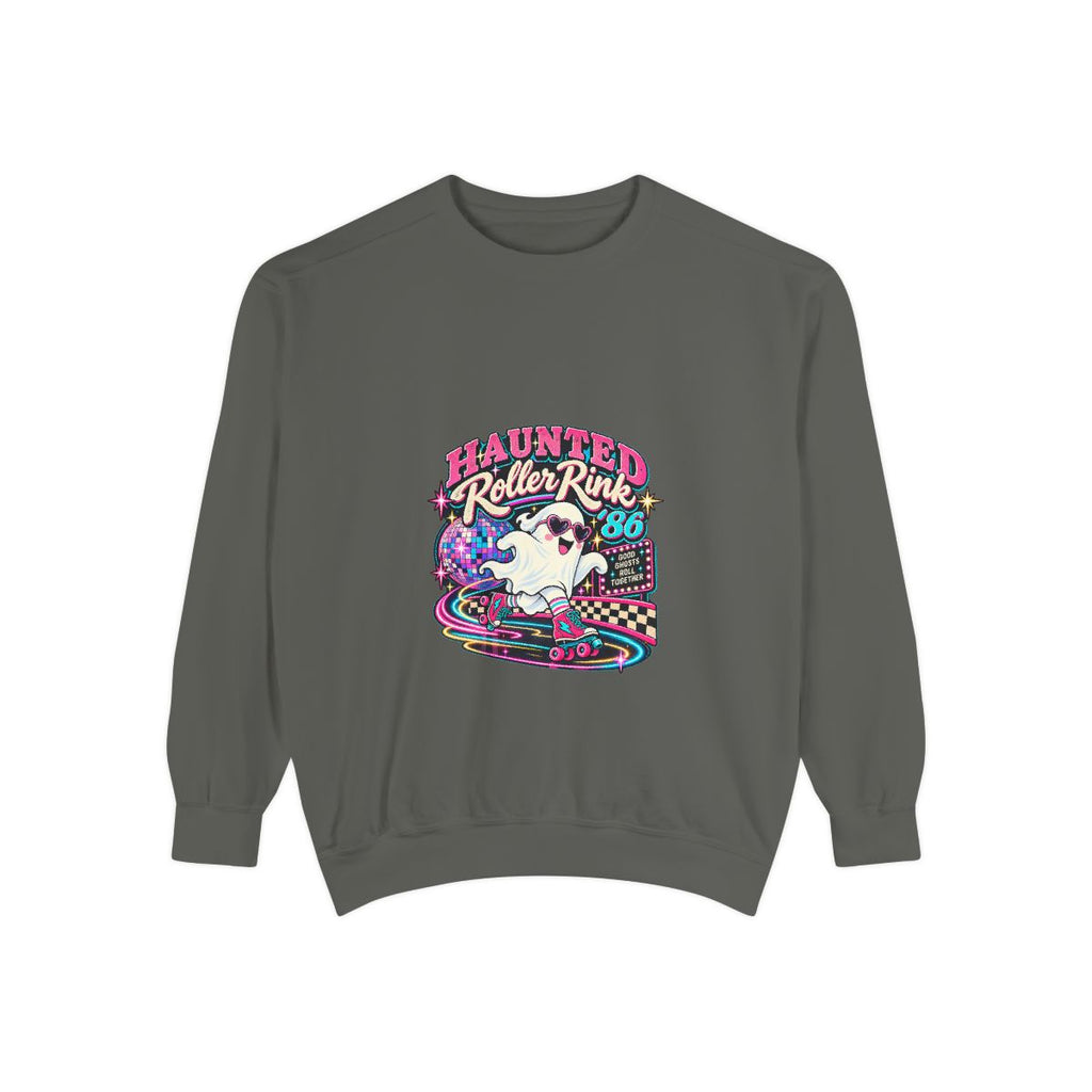 Haunted Roller Rink sweatshirt | Retro ghost roller skate graphic