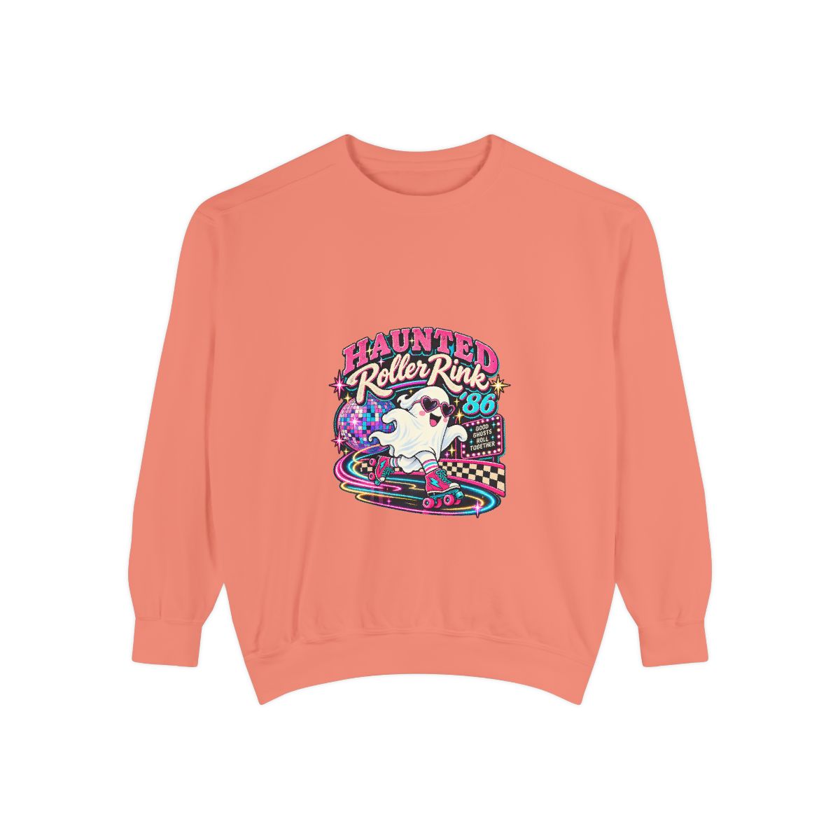 Haunted Roller Rink sweatshirt | Retro ghost roller skate graphic