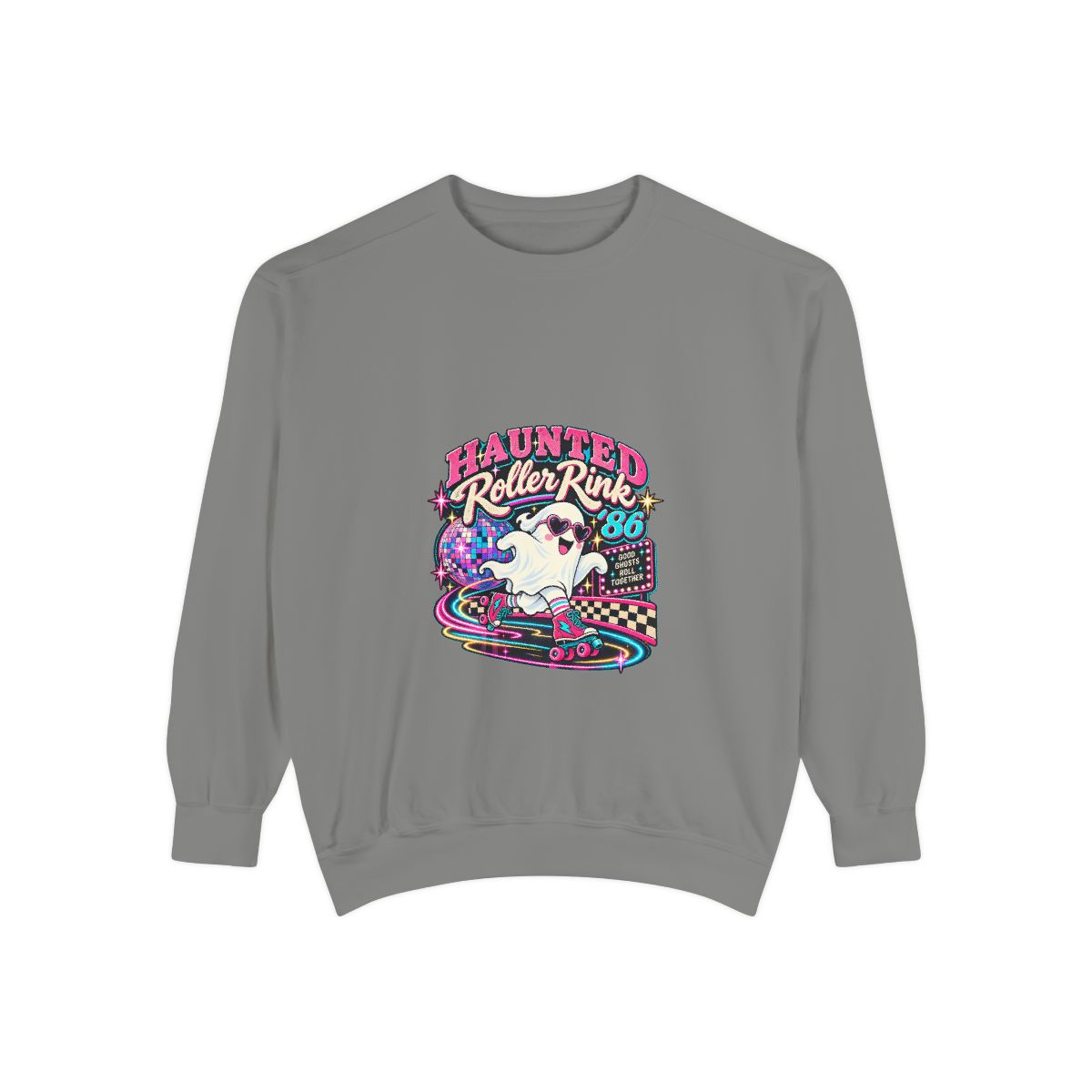 Haunted Roller Rink sweatshirt | Retro ghost roller skate graphic