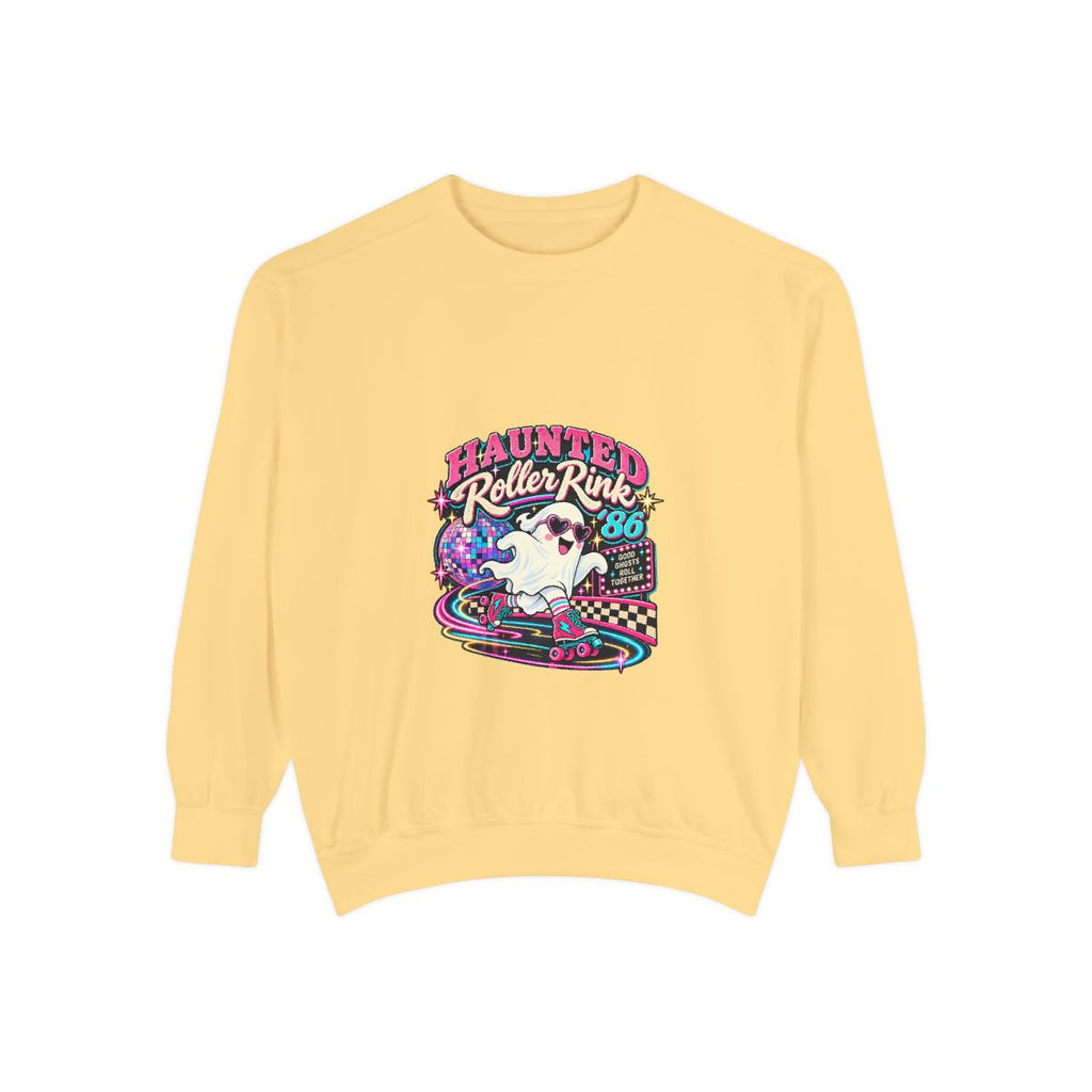 Haunted Roller Rink sweatshirt | Retro ghost roller skate graphic