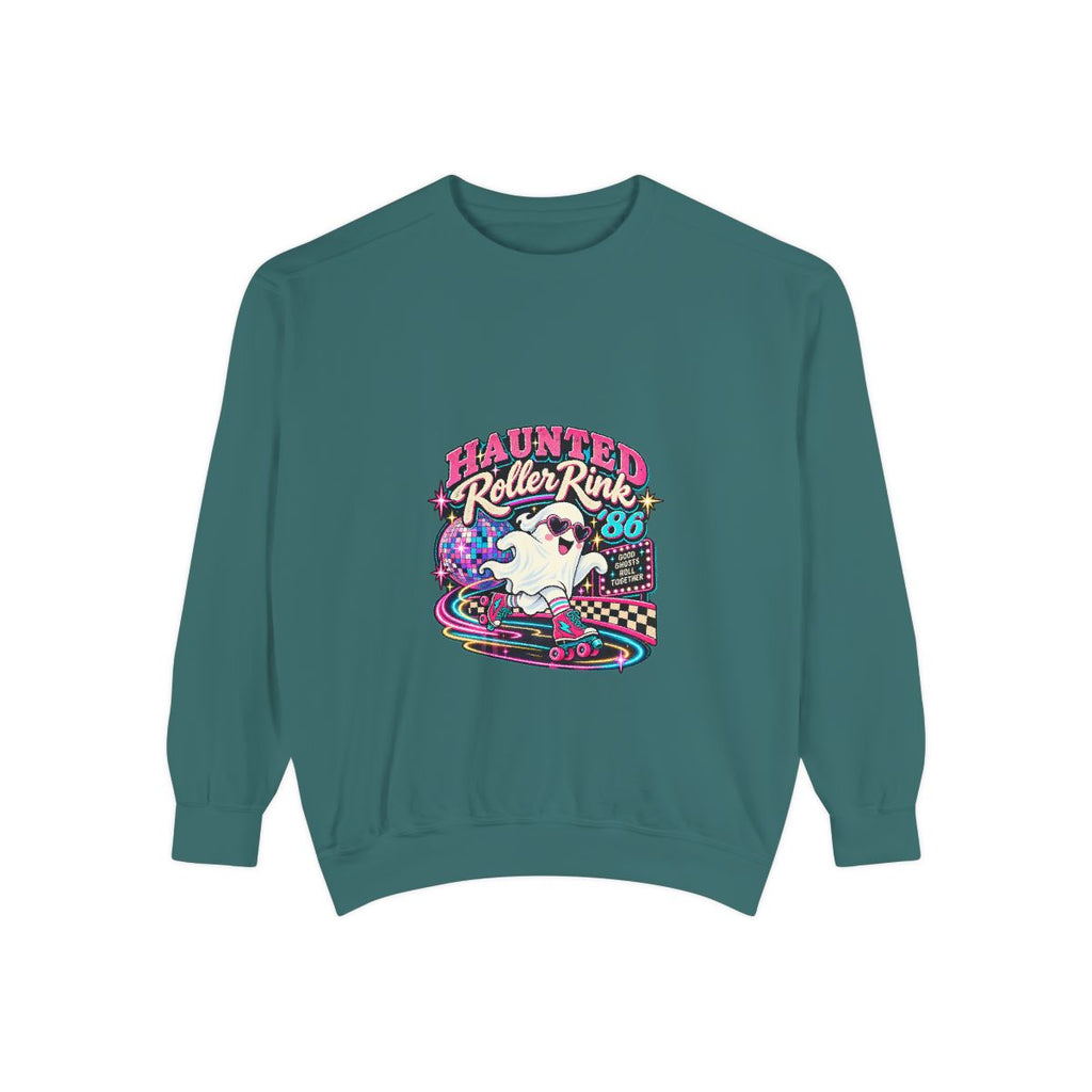 Haunted Roller Rink sweatshirt | Retro ghost roller skate graphic