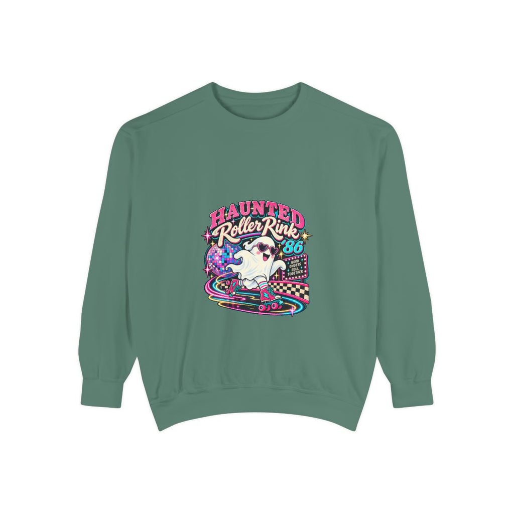 Haunted Roller Rink sweatshirt | Retro ghost roller skate graphic