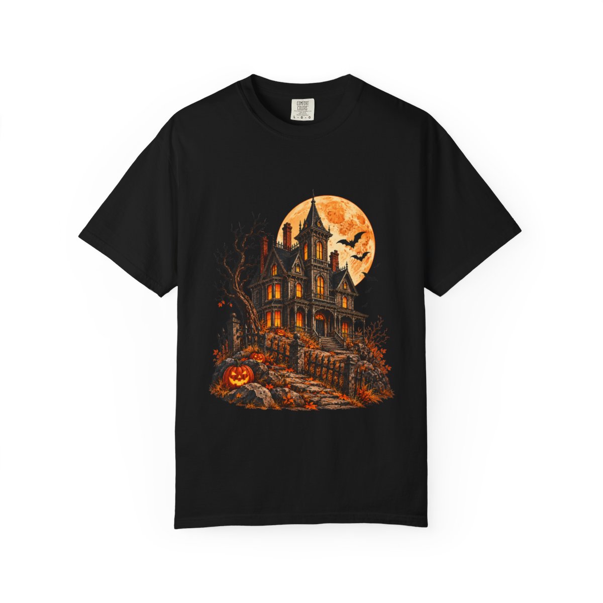 Haunted Victorian House T-shirt | Halloween Haunted Mansion Illustration