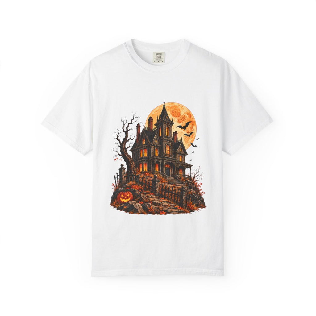 Haunted Victorian House T-shirt | Halloween Haunted Mansion Illustration