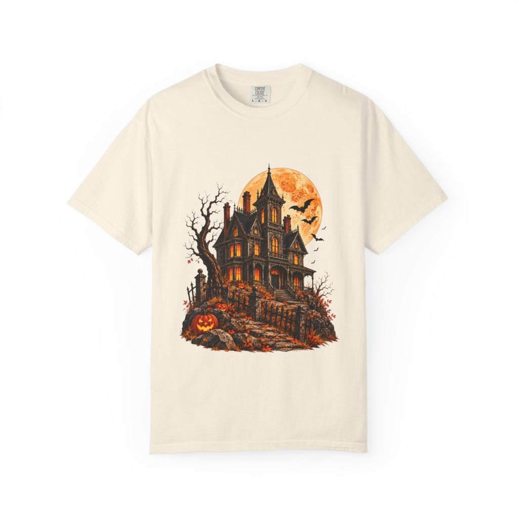 Haunted Victorian House T-shirt | Halloween Haunted Mansion Illustration