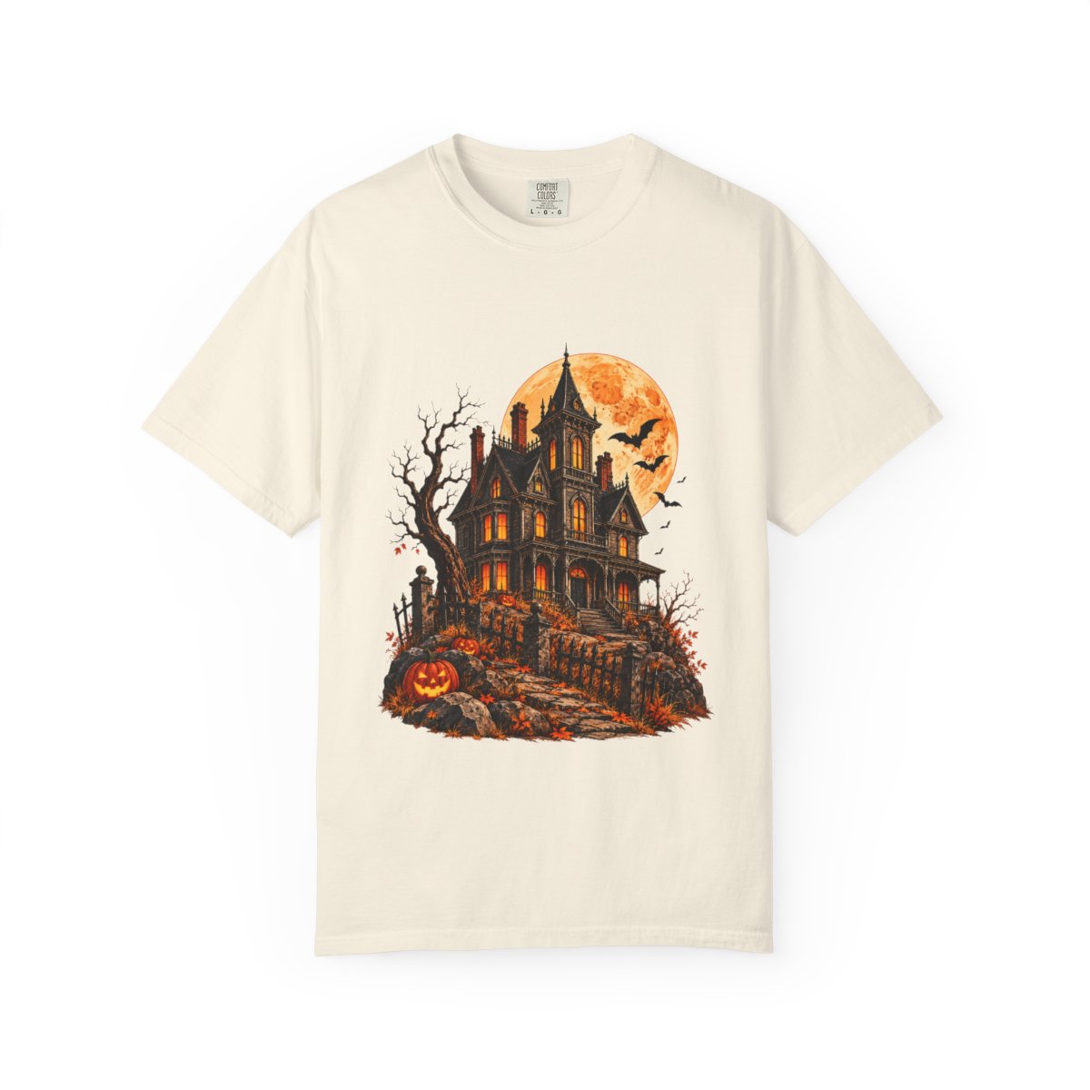 Haunted Victorian House T-shirt | Halloween Haunted Mansion Illustration