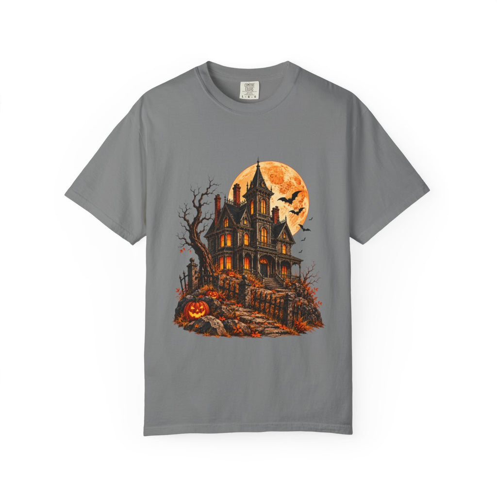 Haunted Victorian House T-shirt | Halloween Haunted Mansion Illustration