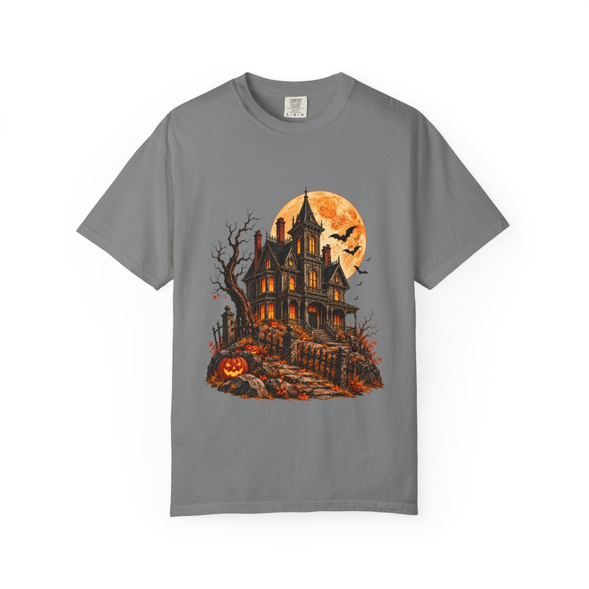 Haunted Victorian House T-shirt | Halloween Haunted Mansion Illustration