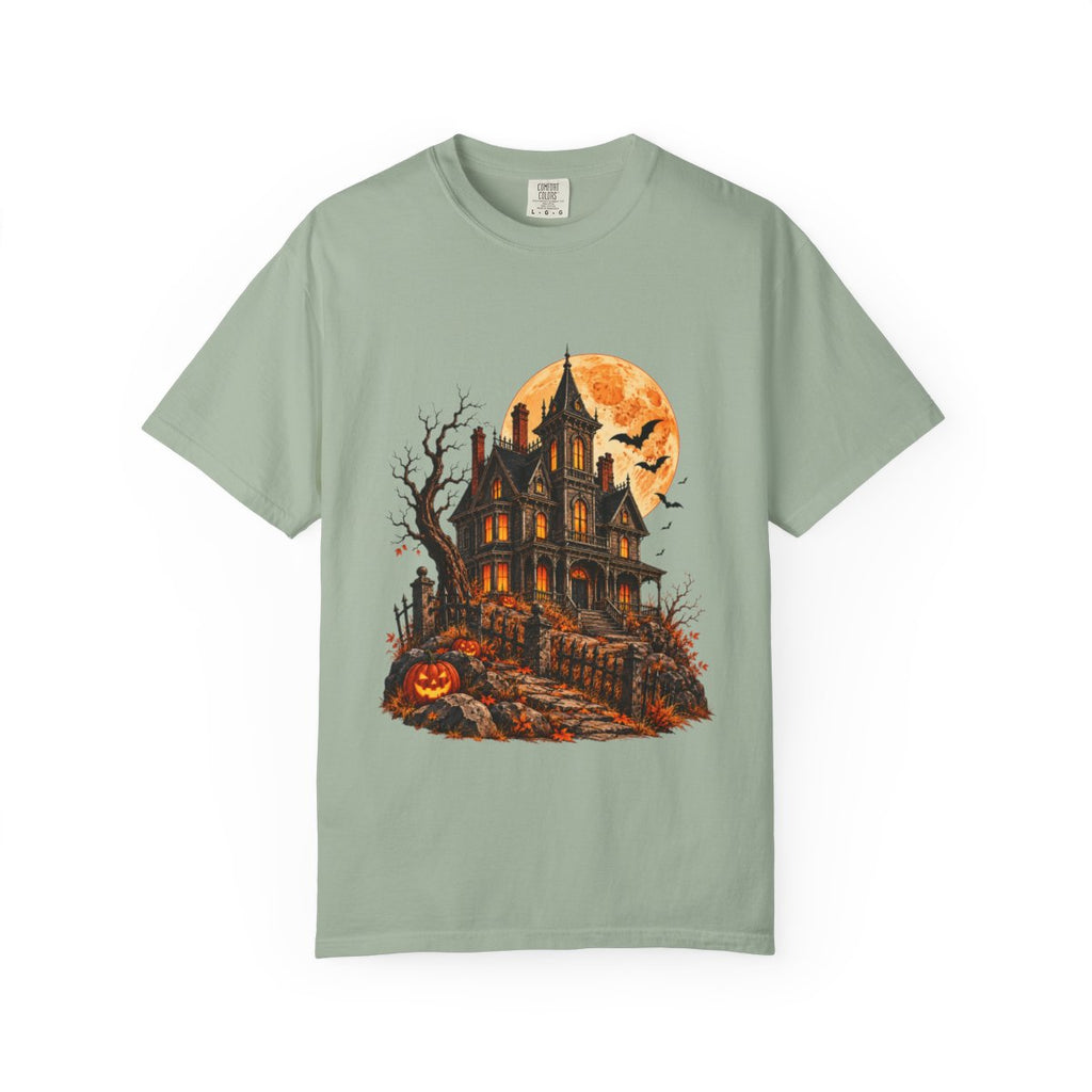 Haunted Victorian House T-shirt | Halloween Haunted Mansion Illustration