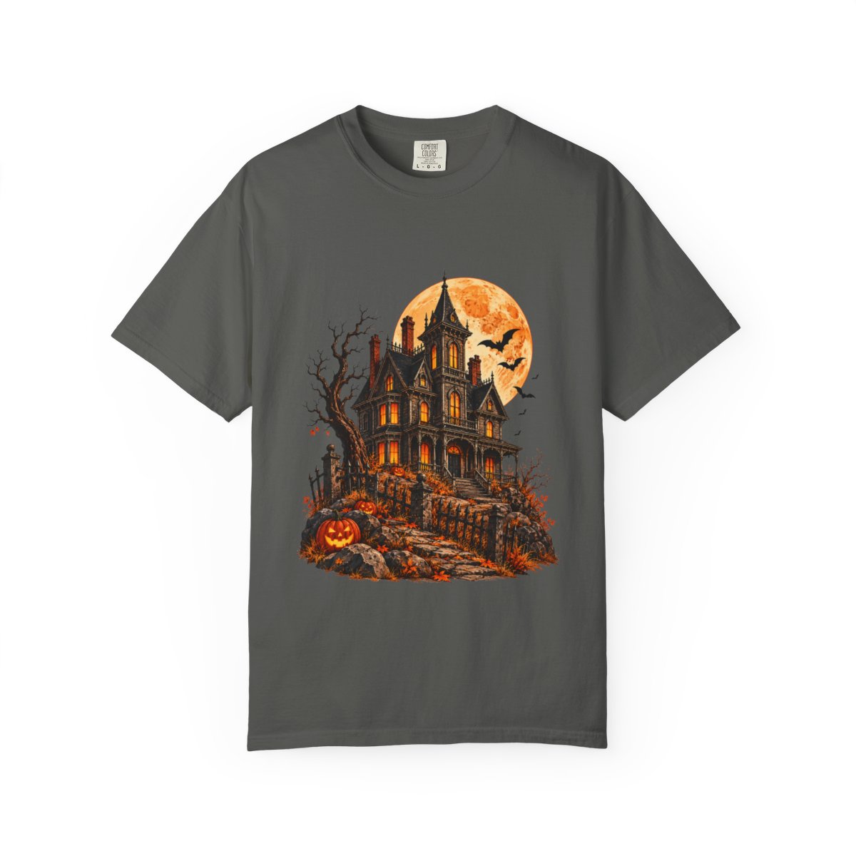 Haunted Victorian House T-shirt | Halloween Haunted Mansion Illustration