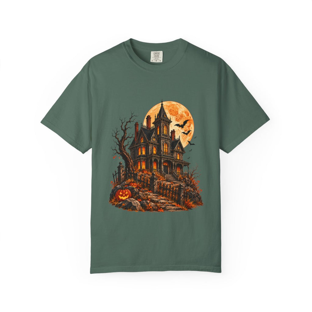 Haunted Victorian House T-shirt | Halloween Haunted Mansion Illustration