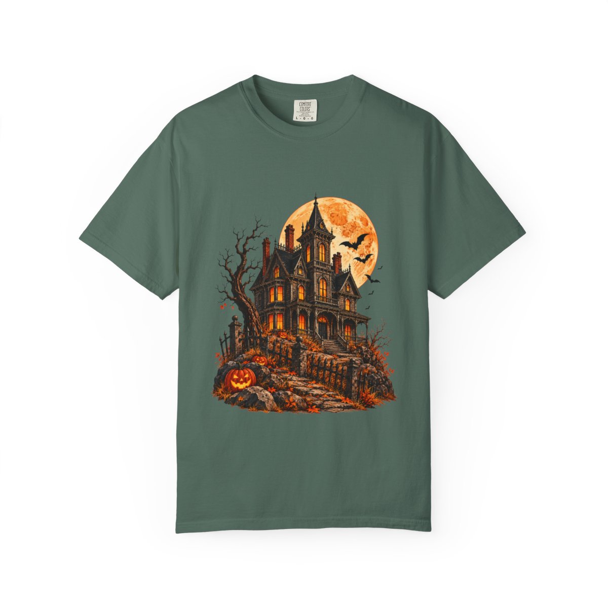 Haunted Victorian House T-shirt | Halloween Haunted Mansion Illustration