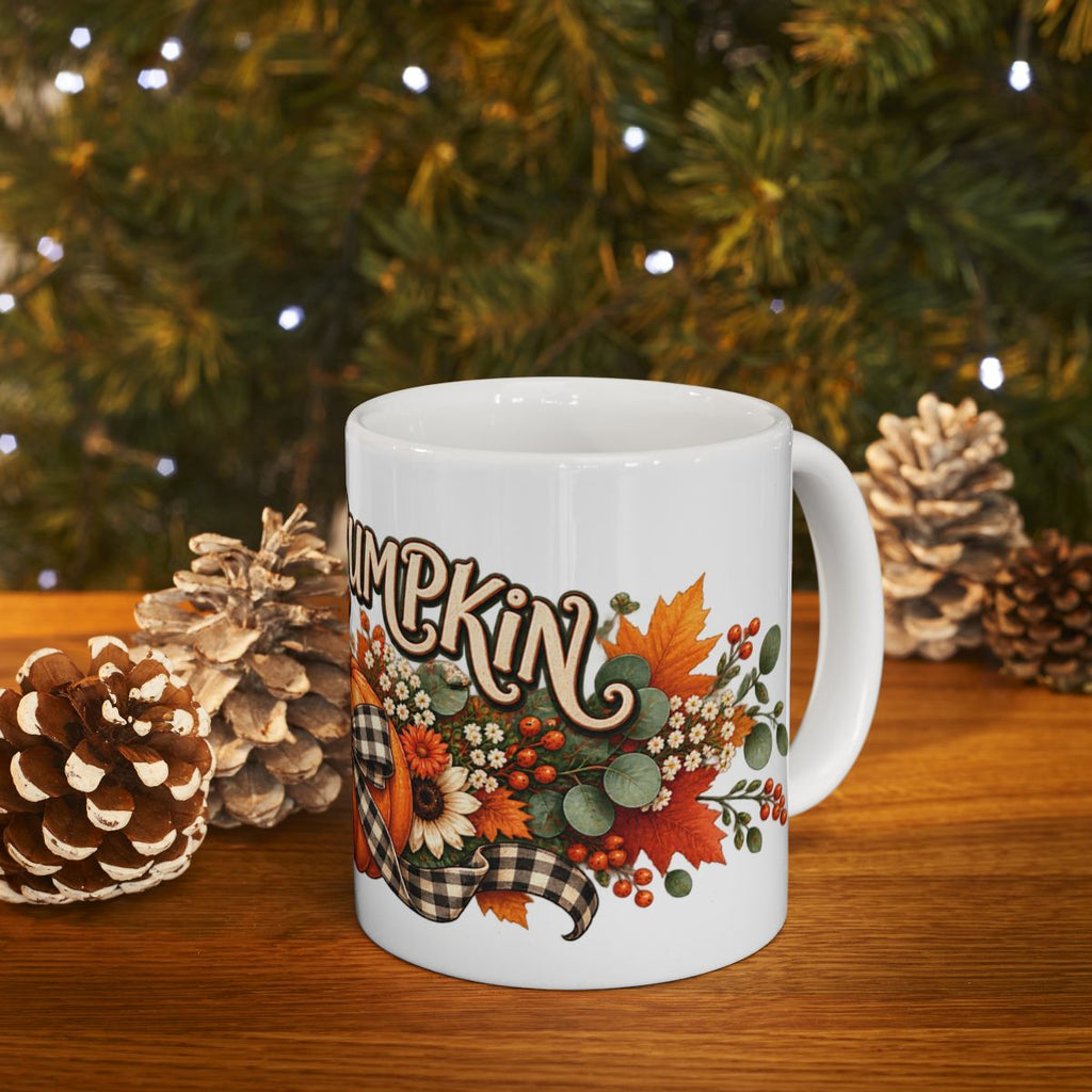 Hello Pumpkin Mug | Fall Floral Autumn Coffee Cup