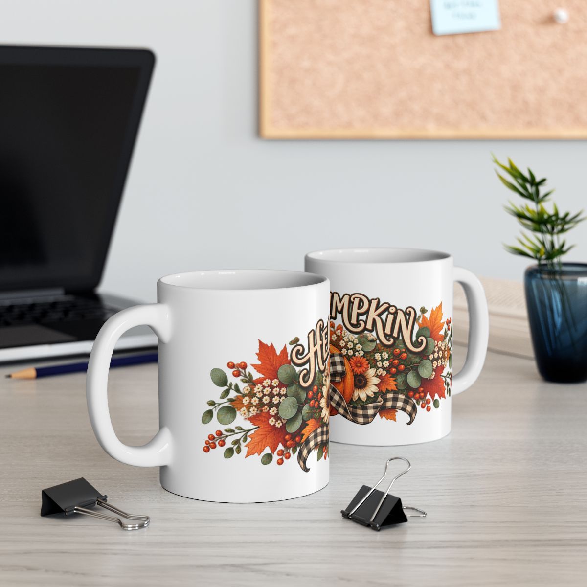 Hello Pumpkin Mug | Fall Floral Autumn Coffee Cup