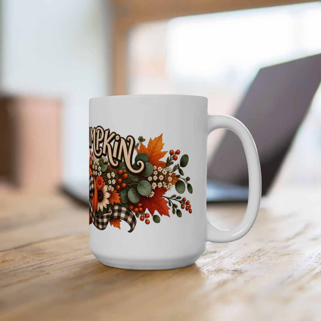 Hello Pumpkin Mug | Fall Floral Autumn Coffee Cup