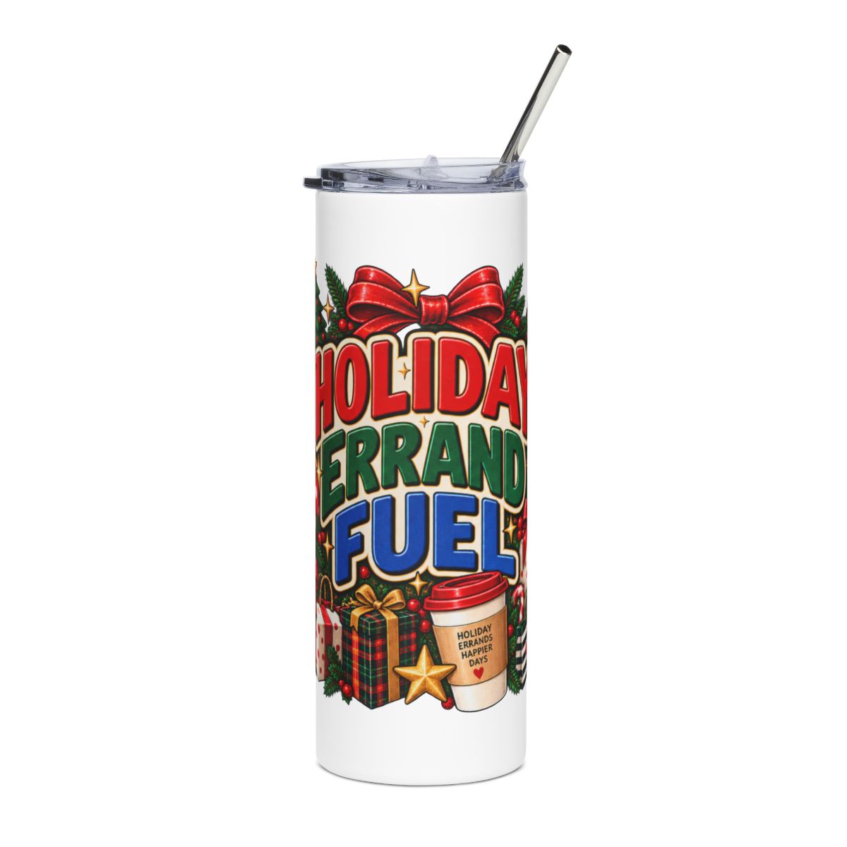 Holiday Errand Fuel Tumbler | 20oz Stainless Steel Travel Cup