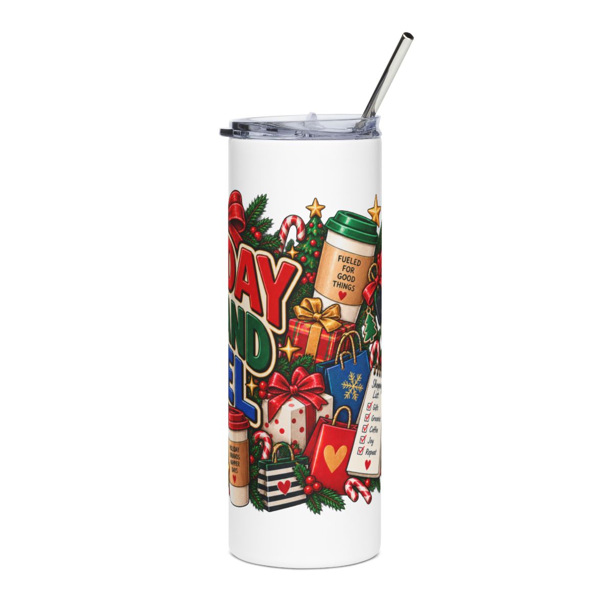 Holiday Errand Fuel Tumbler | 20oz Stainless Steel Travel Cup