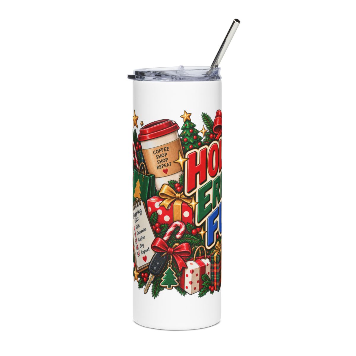 Holiday Errand Fuel Tumbler | 20oz Stainless Steel Travel Cup