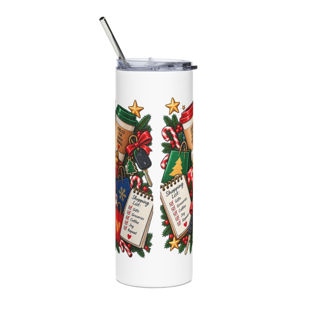 Holiday Errand Fuel Tumbler | 20oz Stainless Steel Travel Cup