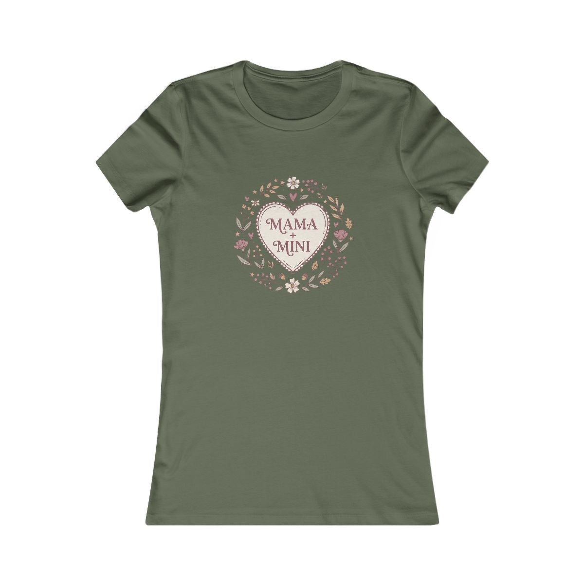 Mama and Mini Heart Wreath Tee | Mother Daughter Matching Shirt