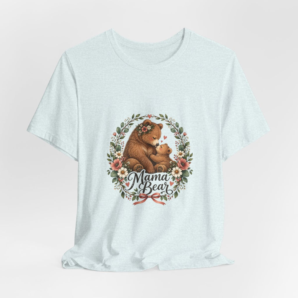 Mama Bear floral wreath T-Shirt | Mother's Day mom bear tee