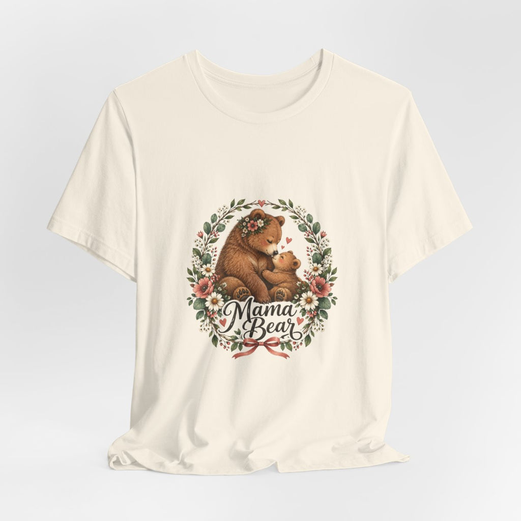 Mama Bear floral wreath T-Shirt | Mother's Day mom bear tee