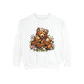 Mama Bear with Cubs Floral Illustration Sweatshirt | Cute Woodland Animal Design