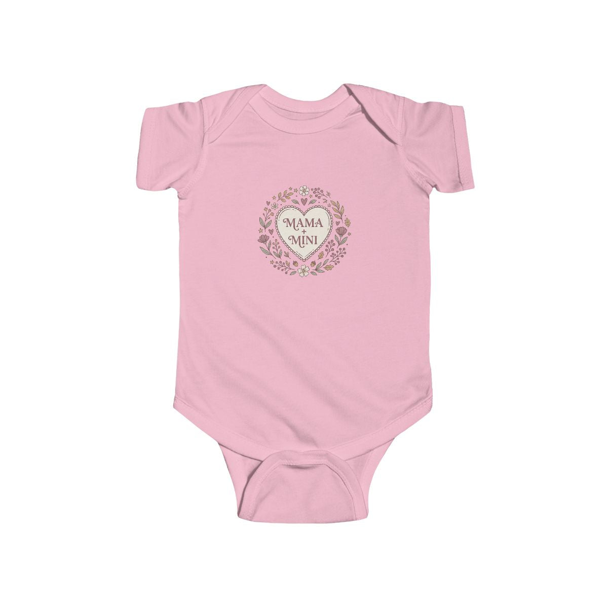 Mama Mini bodysuit | floral wreath baby onesie | newborn infant bodysuit