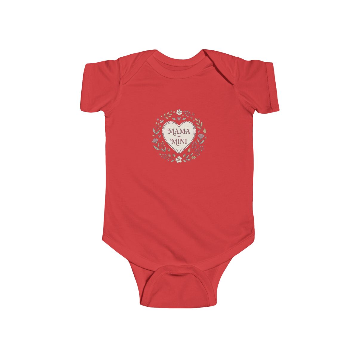 Mama Mini bodysuit | floral wreath baby onesie | newborn infant bodysuit