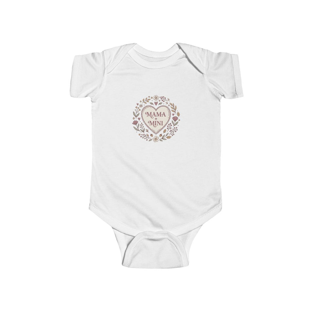 Mama Mini bodysuit | floral wreath baby onesie | newborn infant bodysuit
