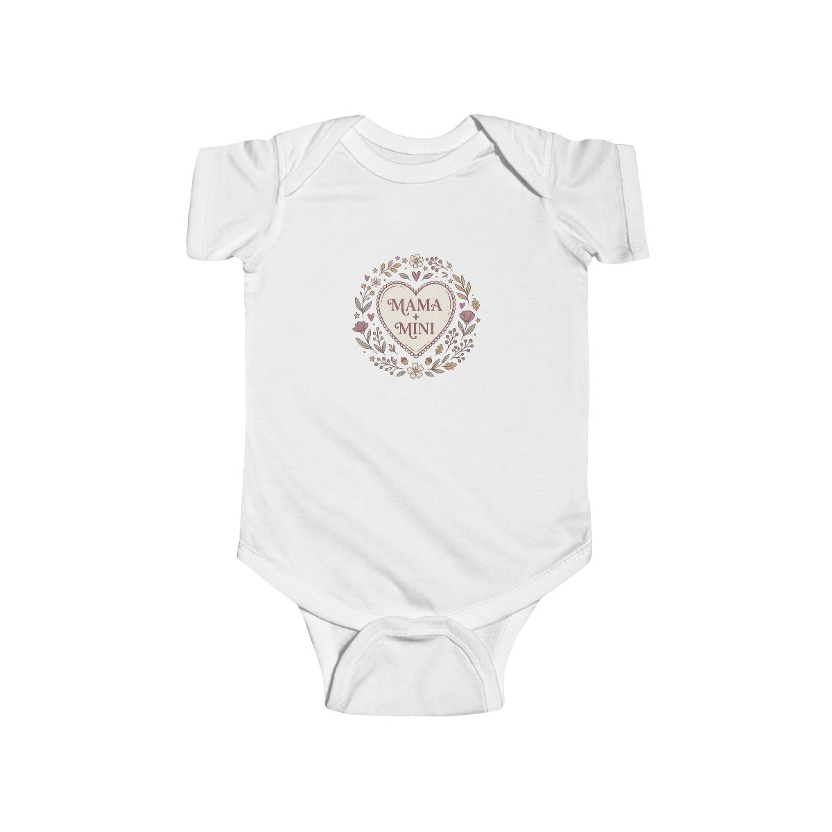 Mama Mini bodysuit | floral wreath baby onesie | newborn infant bodysuit