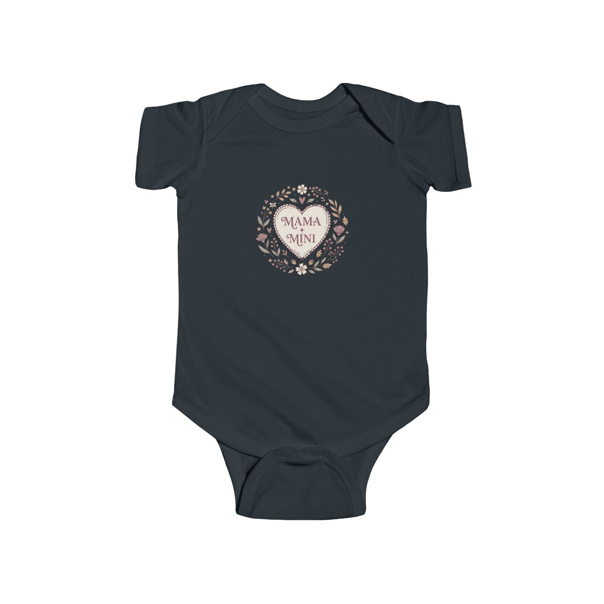 Mama Mini bodysuit | floral wreath baby onesie | newborn infant bodysuit