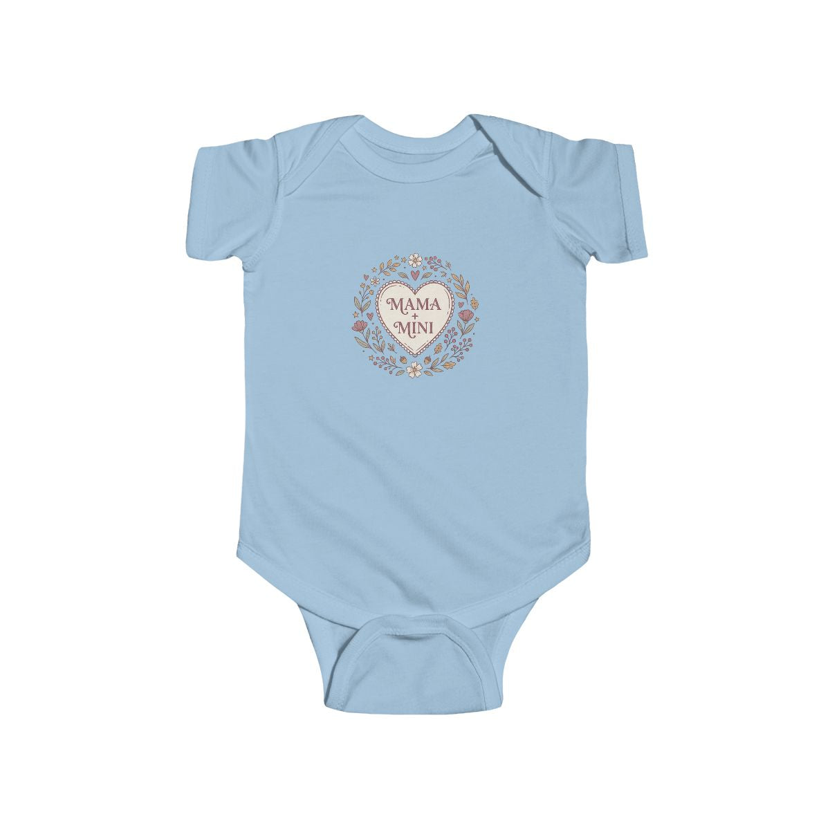 Mama Mini bodysuit | floral wreath baby onesie | newborn infant bodysuit