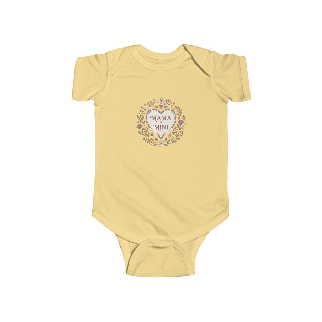 Mama Mini bodysuit | floral wreath baby onesie | newborn infant bodysuit