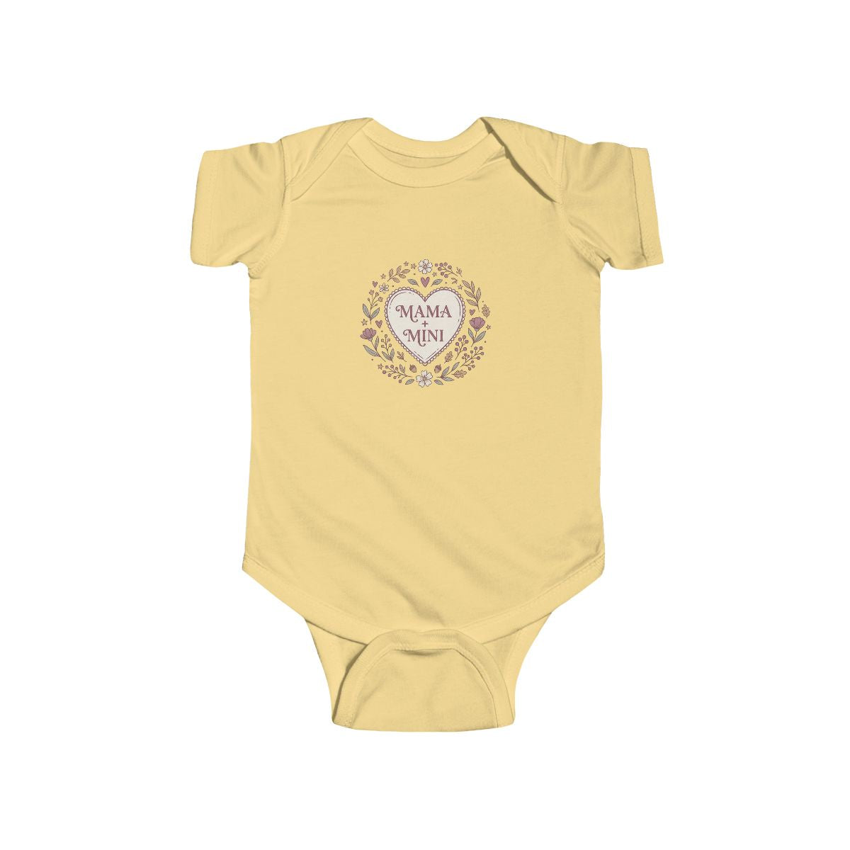 Mama Mini bodysuit | floral wreath baby onesie | newborn infant bodysuit