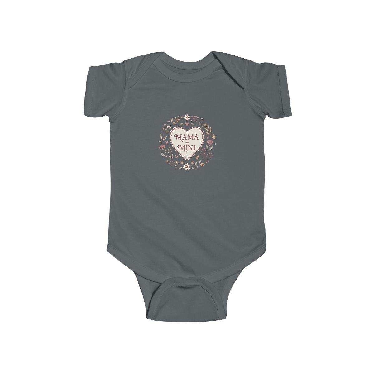 Mama Mini bodysuit | floral wreath baby onesie | newborn infant bodysuit