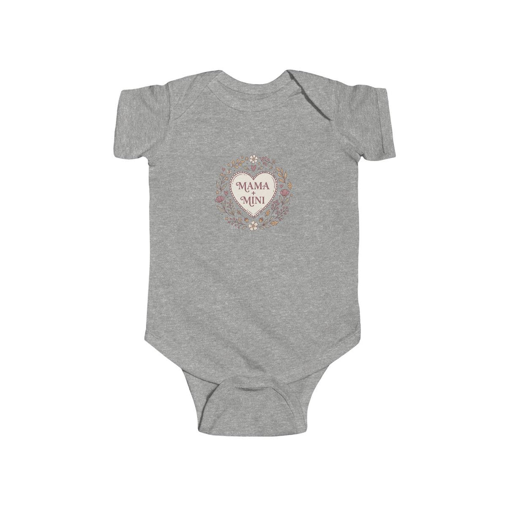 Mama Mini bodysuit | floral wreath baby onesie | newborn infant bodysuit