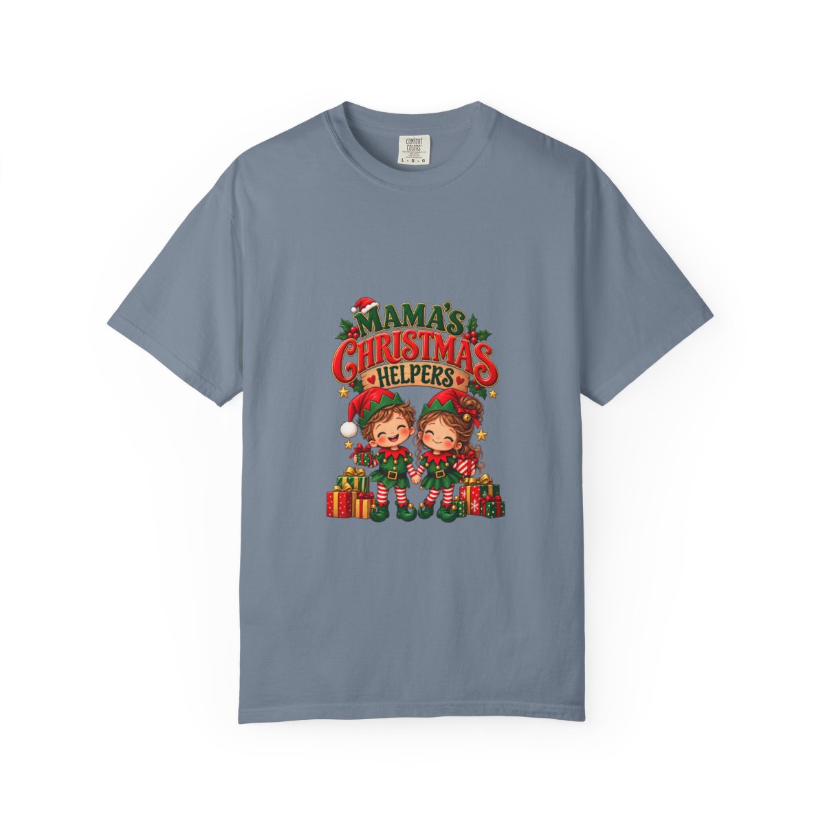 Mama's Christmas Helpers T-shirt | Cute Elf Kids Holiday Design