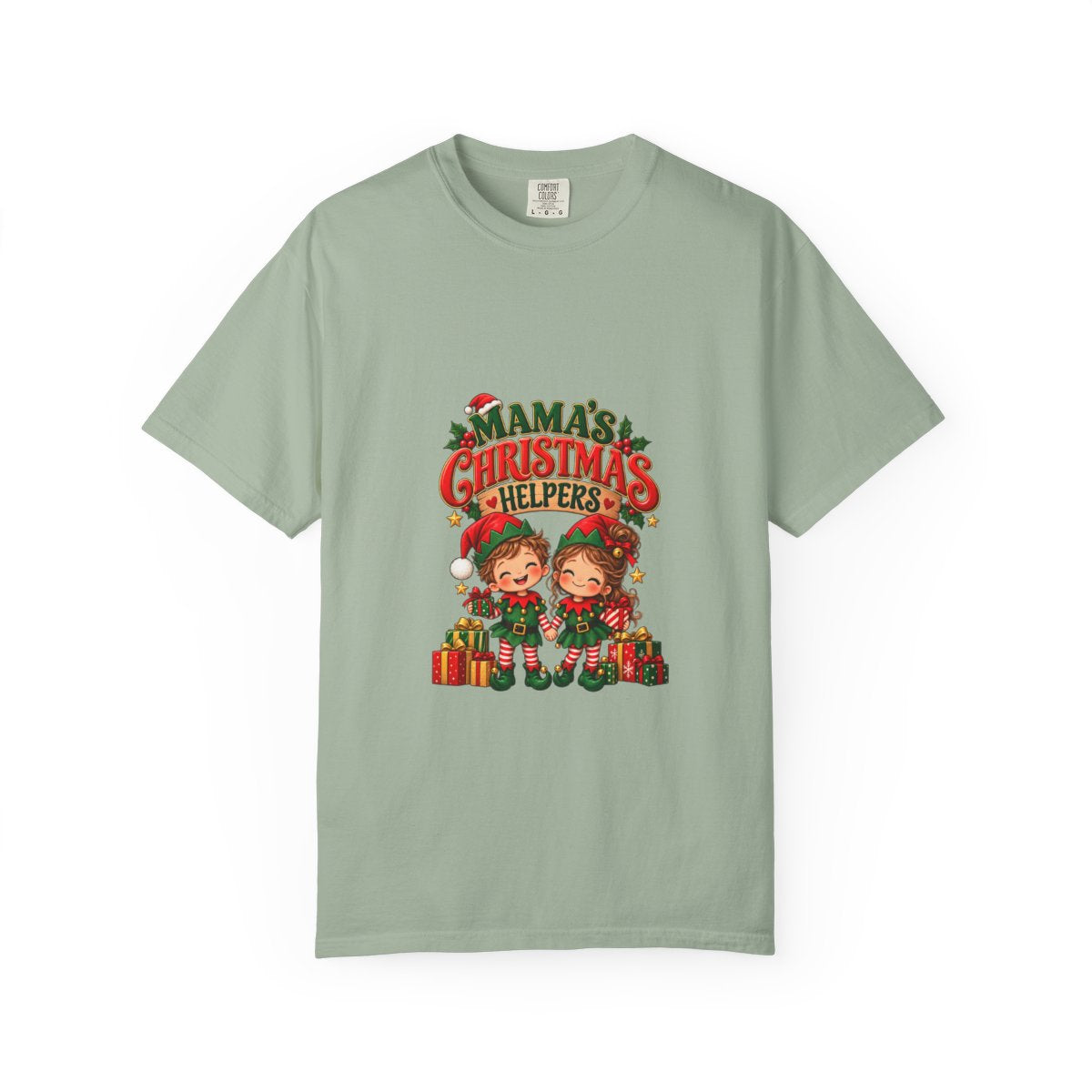 Mama's Christmas Helpers T-shirt | Cute Elf Kids Holiday Design