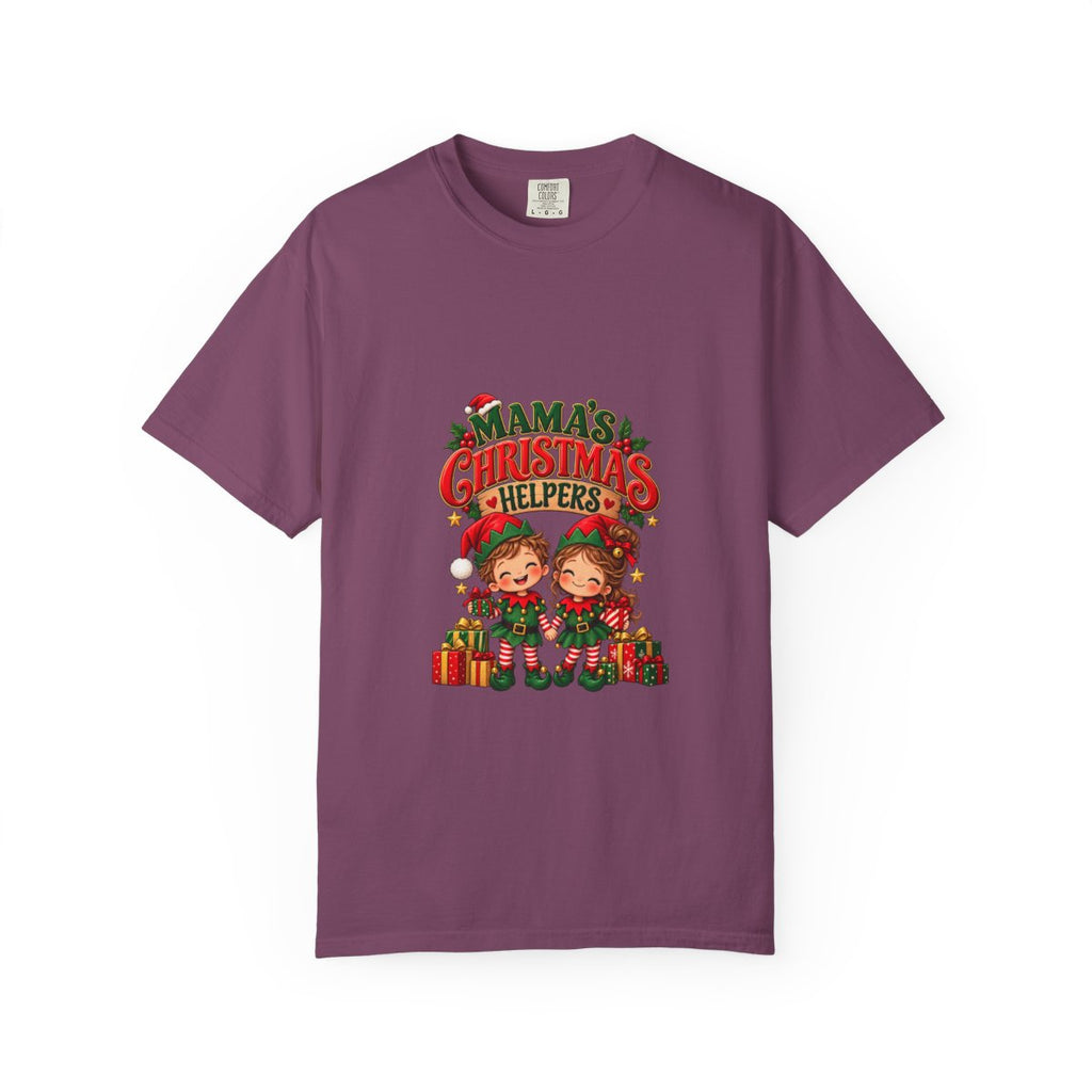 Mama's Christmas Helpers T-shirt | Cute Elf Kids Holiday Design