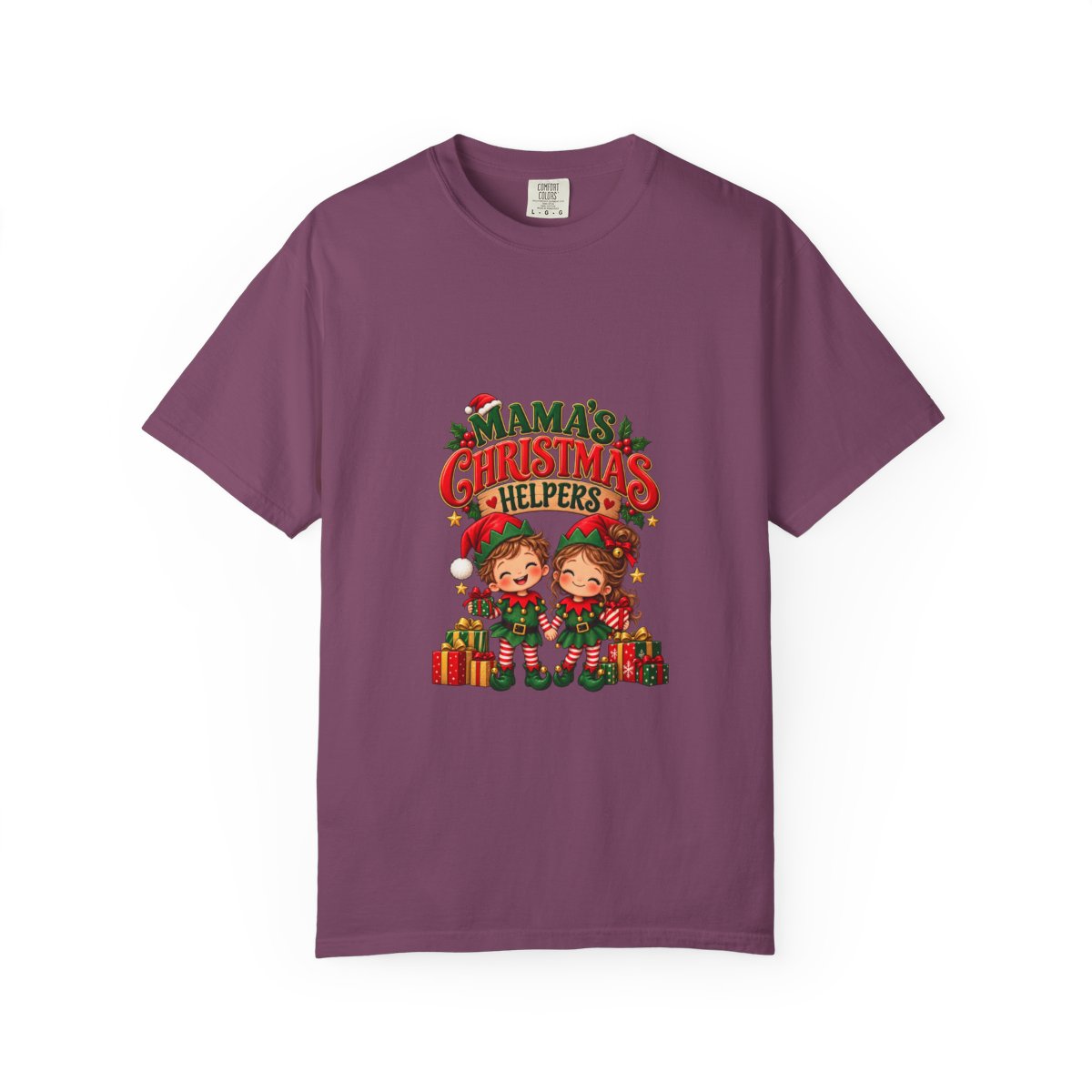 Mama's Christmas Helpers T-shirt | Cute Elf Kids Holiday Design