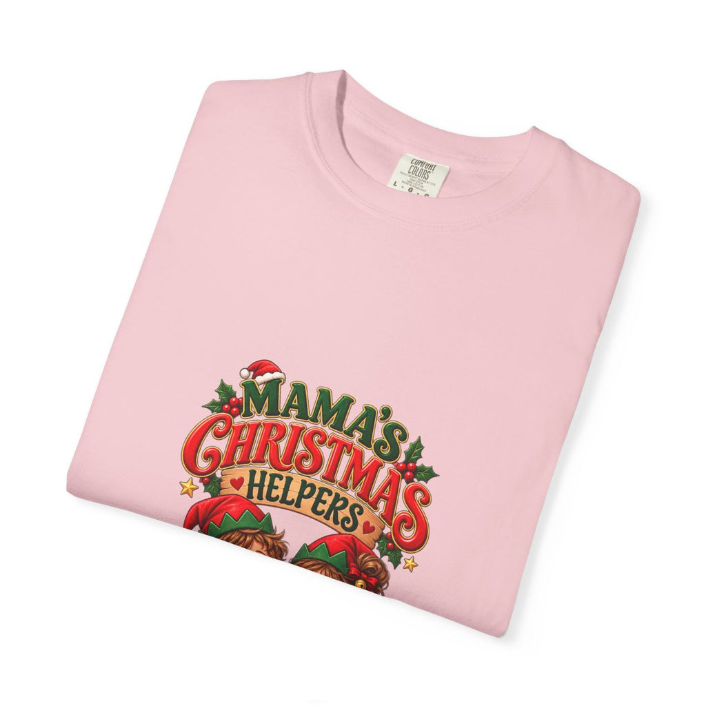 Mama's Christmas Helpers T-shirt | Cute Elf Kids Holiday Design