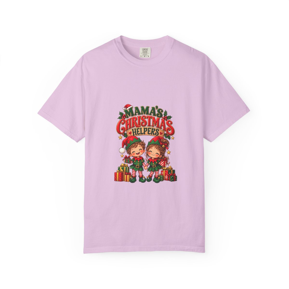 Mama's Christmas Helpers T-shirt | Cute Elf Kids Holiday Design