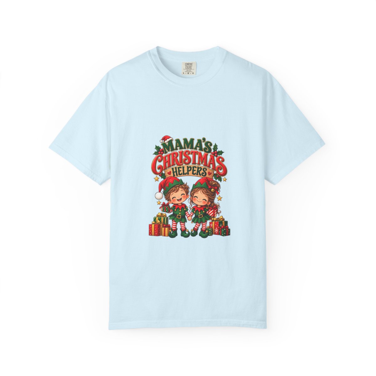 Mama's Christmas Helpers T-shirt | Cute Elf Kids Holiday Design