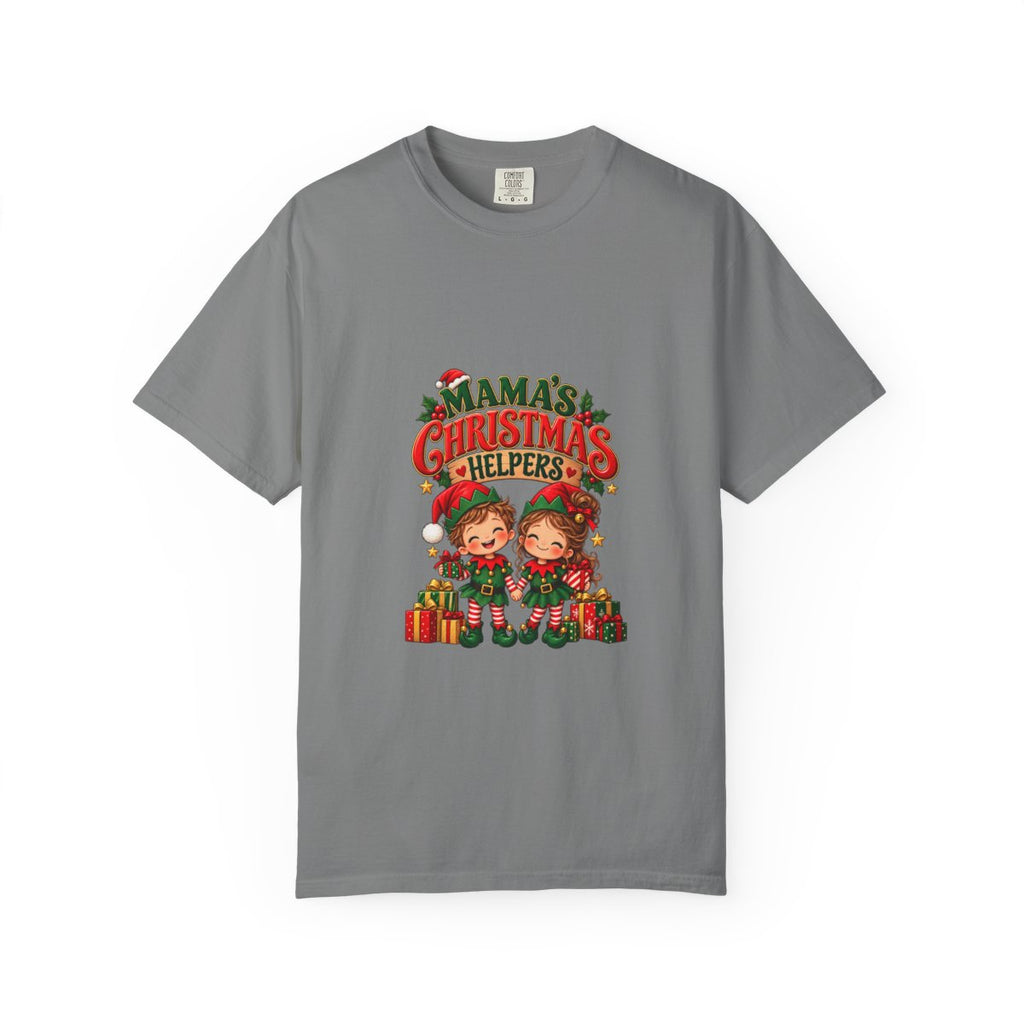 Mama's Christmas Helpers T-shirt | Cute Elf Kids Holiday Design