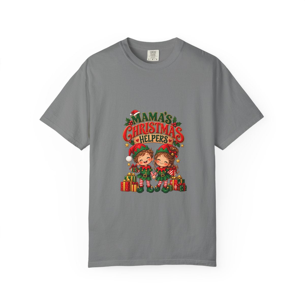 Mama's Christmas Helpers T-shirt | Cute Elf Kids Holiday Design