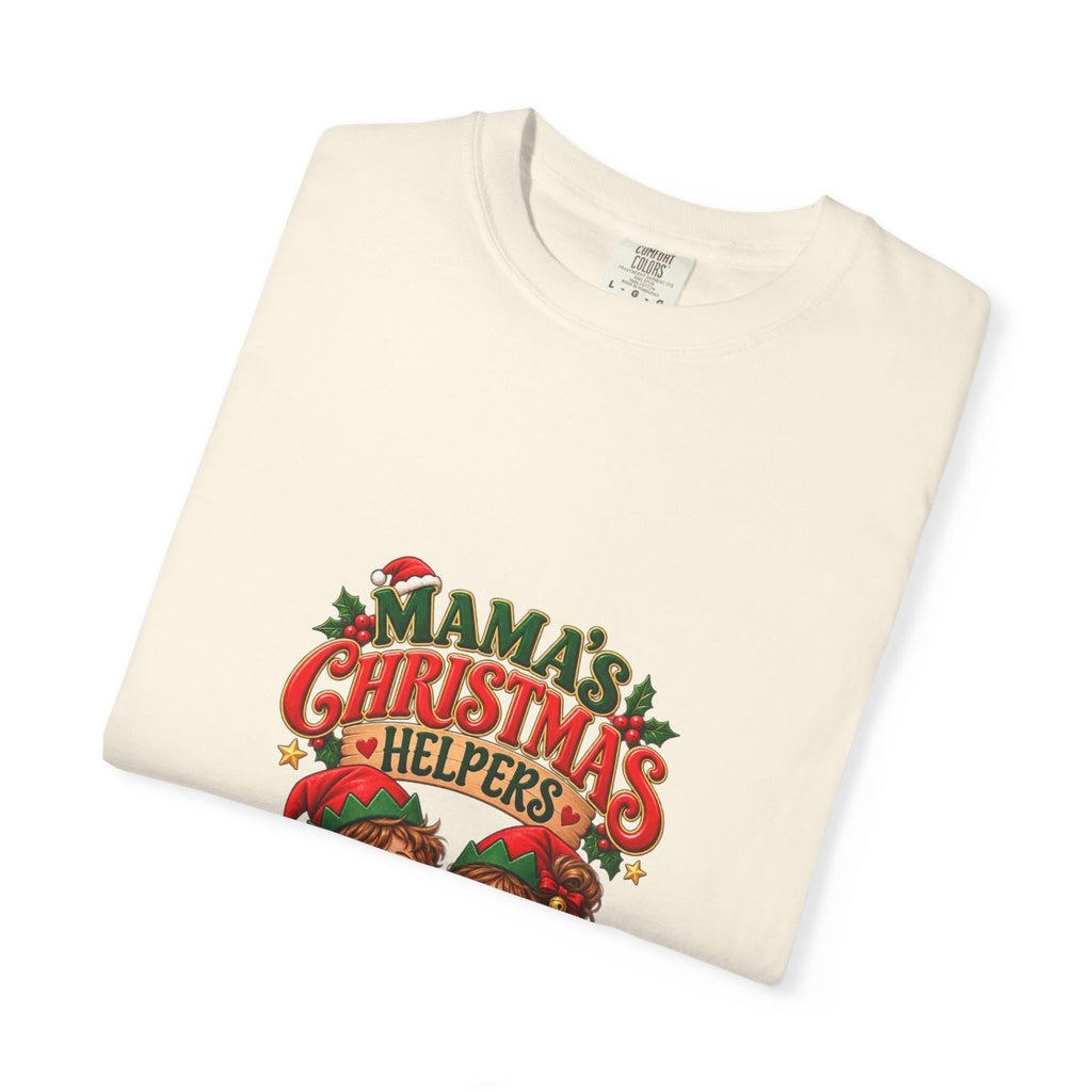 Mama's Christmas Helpers T-shirt | Cute Elf Kids Holiday Design