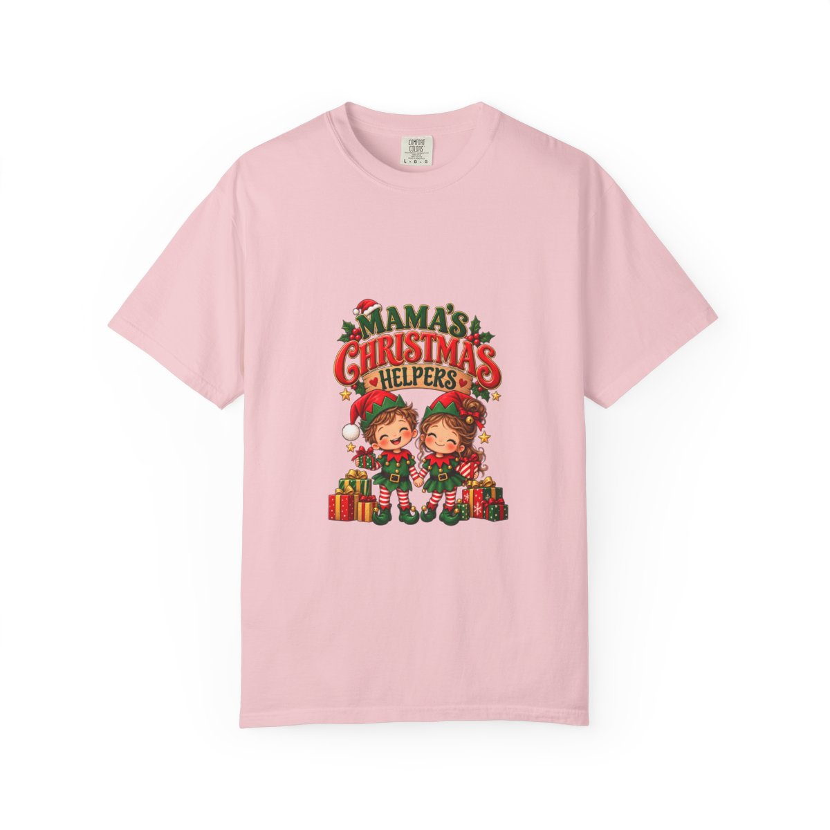 Mama's Christmas Helpers T-shirt | Cute Elf Kids Holiday Design
