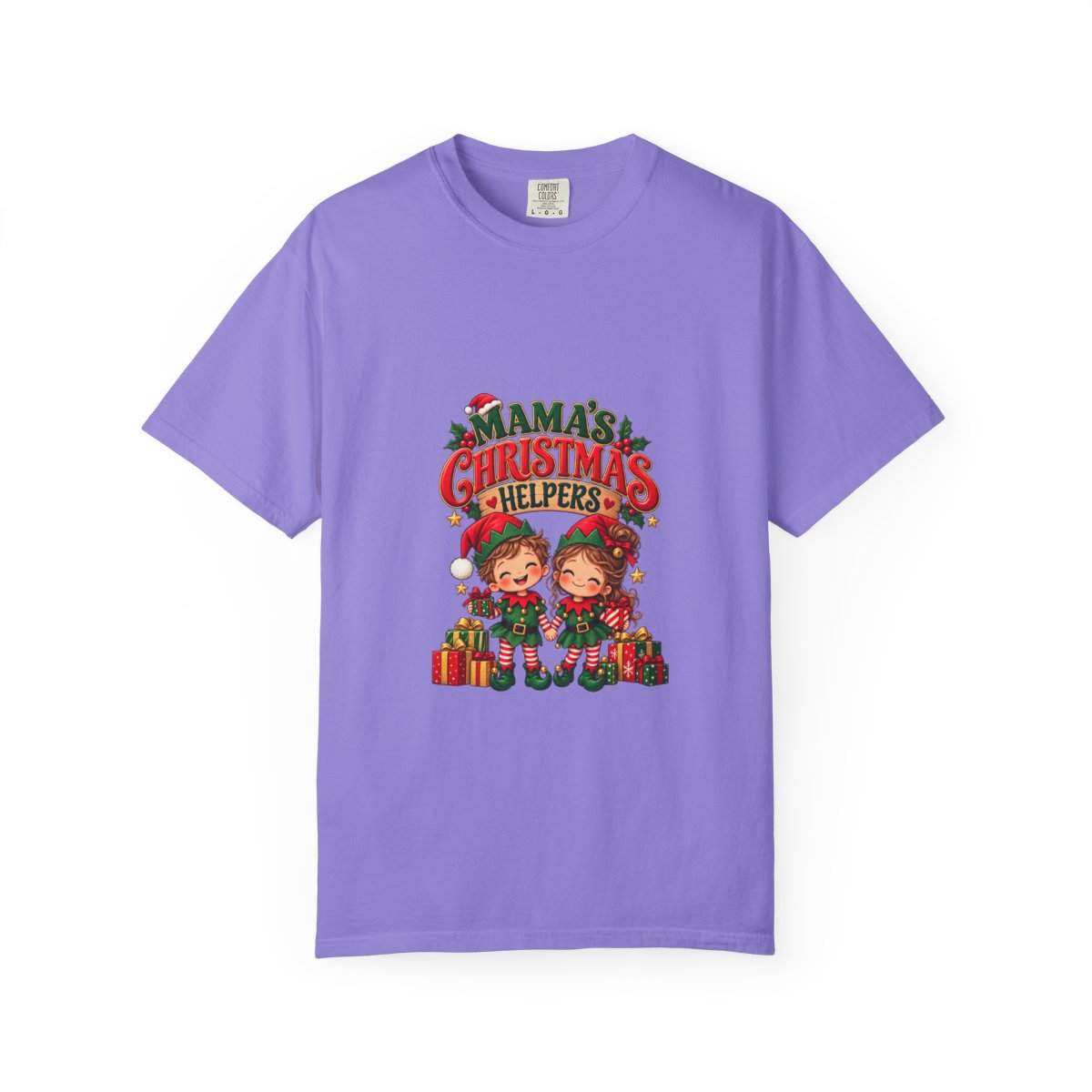 Mama's Christmas Helpers T-shirt | Cute Elf Kids Holiday Design
