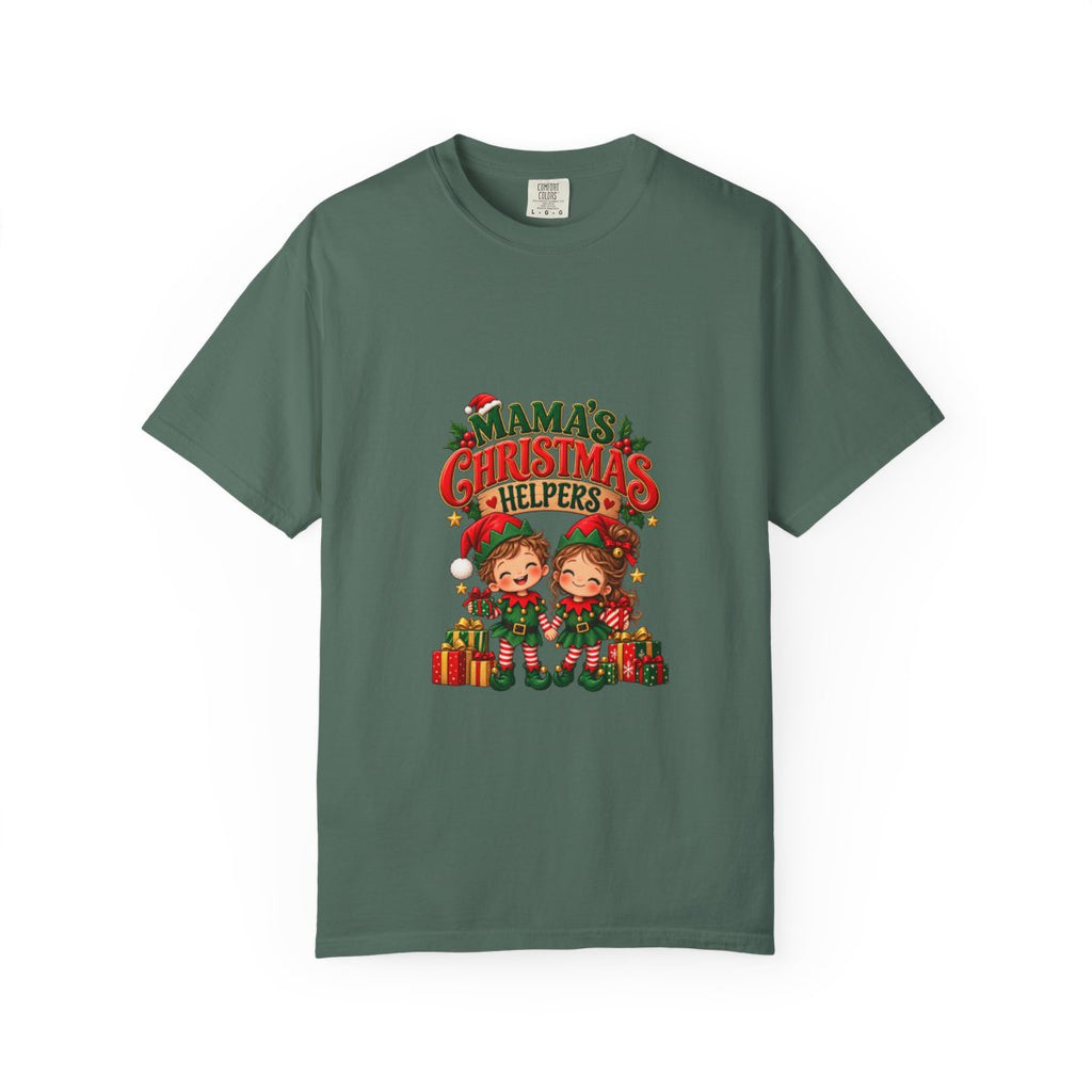 Mama's Christmas Helpers T-shirt | Cute Elf Kids Holiday Design